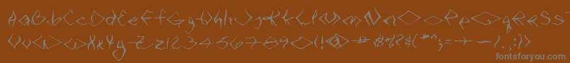 VtcSeejobendRegular Font – Gray Fonts on Brown Background