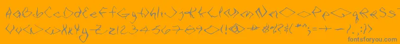 VtcSeejobendRegular Font – Gray Fonts on Orange Background