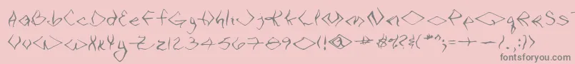 VtcSeejobendRegular Font – Gray Fonts on Pink Background