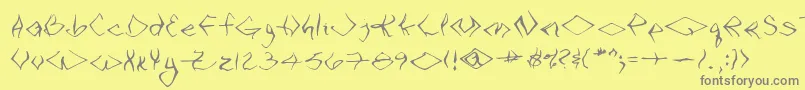 VtcSeejobendRegular Font – Gray Fonts on Yellow Background