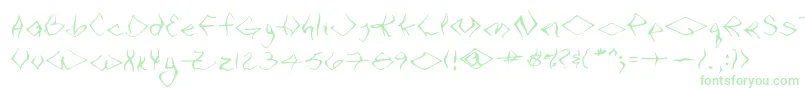 VtcSeejobendRegular Font – Green Fonts on White Background