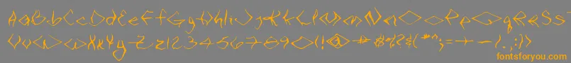 VtcSeejobendRegular Font – Orange Fonts on Gray Background