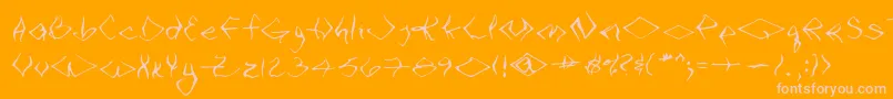 VtcSeejobendRegular Font – Pink Fonts on Orange Background