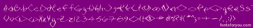 VtcSeejobendRegular Font – Pink Fonts on Purple Background