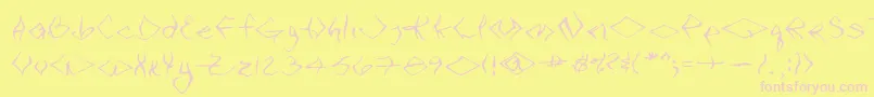VtcSeejobendRegular Font – Pink Fonts on Yellow Background