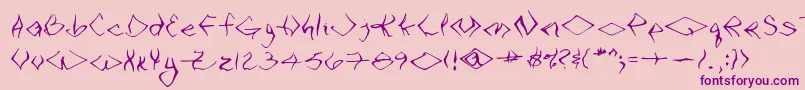 VtcSeejobendRegular Font – Purple Fonts on Pink Background