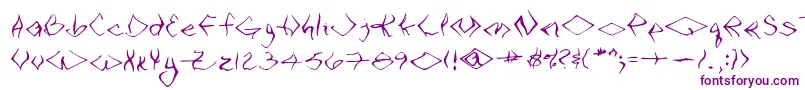 VtcSeejobendRegular Font – Purple Fonts on White Background