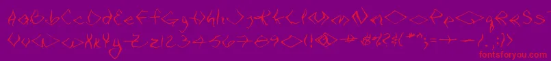 VtcSeejobendRegular Font – Red Fonts on Purple Background