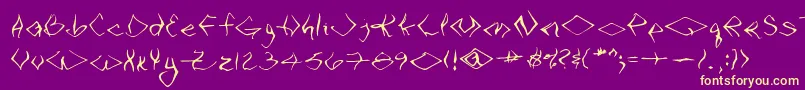 More about VtcSeejobendRegular Font VtcSeejobendRegular Font – Yellow Fonts on Purple Background