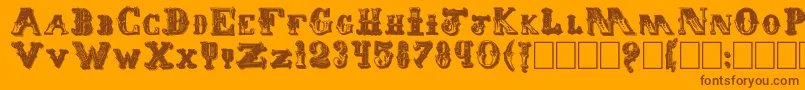 Eminent Font – Brown Fonts on Orange Background