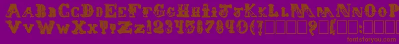 Eminent Font – Brown Fonts on Purple Background