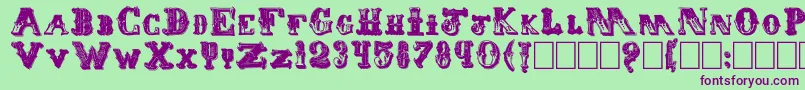 Eminent Font – Purple Fonts on Green Background