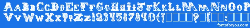 Eminent Font – White Fonts on Blue Background