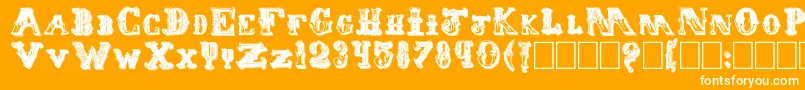 Eminent Font – White Fonts on Orange Background