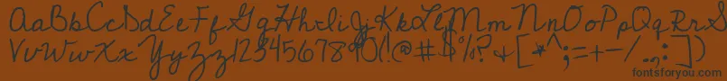 CedarvillePnkfun1Cursive Font – Black Fonts on Brown Background