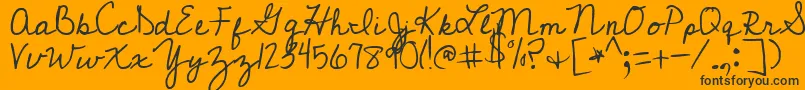 CedarvillePnkfun1Cursive Font – Black Fonts on Orange Background