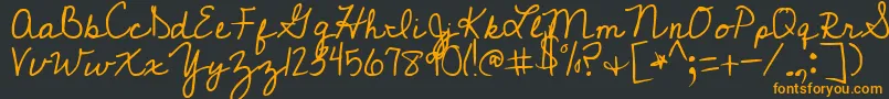 CedarvillePnkfun1Cursive Font – Orange Fonts on Black Background