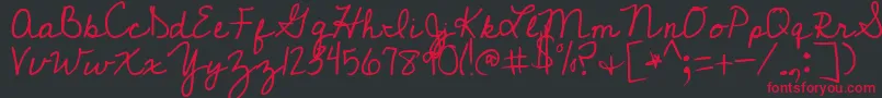 CedarvillePnkfun1Cursive Font – Red Fonts on Black Background