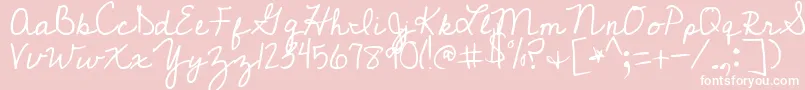 CedarvillePnkfun1Cursive Font – White Fonts on Pink Background