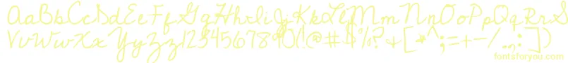 Lisätietoja CedarvillePnkfun1Cursive-fontista CedarvillePnkfun1Cursive-fontti – keltaiset fontit valkoisella taustalla