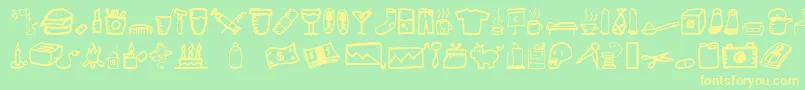 Lindkvist1 Font – Yellow Fonts on Green Background