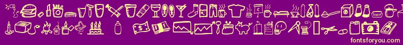 Lindkvist1 Font – Yellow Fonts on Purple Background