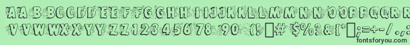 FlintstonesBt Font – Black Fonts on Green Background