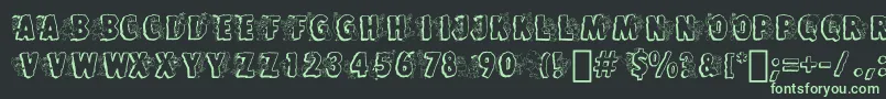 FlintstonesBt Font – Green Fonts on Black Background