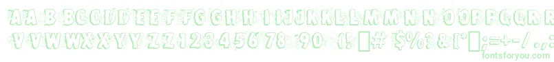 FlintstonesBt Font – Green Fonts on White Background