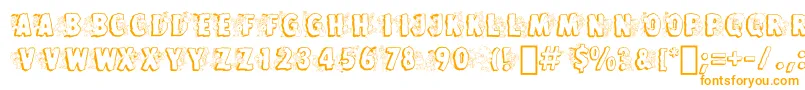 FlintstonesBt Font – Orange Fonts on White Background