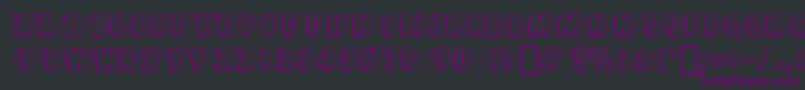 FlintstonesBt-Schriftart – Violette Schriften auf schwarzem Hintergrund