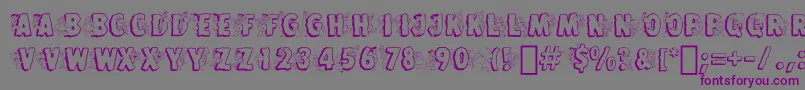 FlintstonesBt Font – Purple Fonts on Gray Background