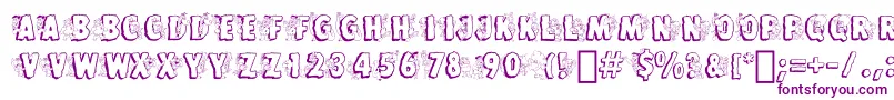 FlintstonesBt Font – Purple Fonts on White Background