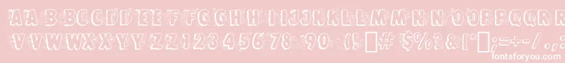 FlintstonesBt Font – White Fonts on Pink Background