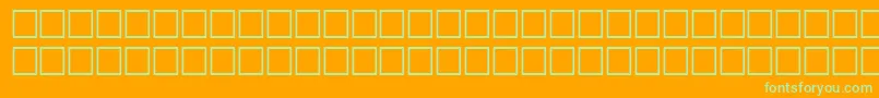 フォントFlandersitalRegular – オレンジの背景に緑のフォント