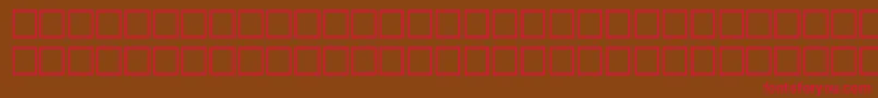 FlandersitalRegular-Schriftart – Rote Schriften auf braunem Hintergrund