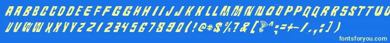 AndroidiPisa Font – Yellow Fonts on Blue Background