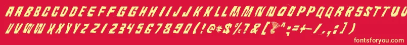 AndroidiPisa Font – Yellow Fonts on Red Background