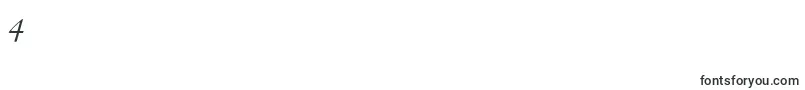 KisoscbtItalic-Schriftart – Schriften für die Ziffer 4