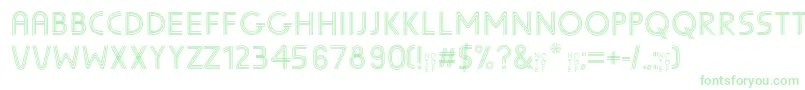 SunscreenTrilineequal Font – Green Fonts on White Background