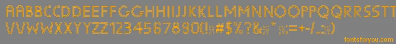 SunscreenTrilineequal Font – Orange Fonts on Gray Background
