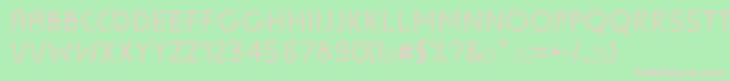 SunscreenTrilineequal-Schriftart – Rosa Schriften auf grünem Hintergrund