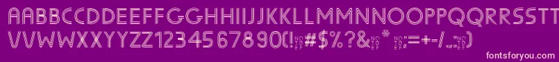 SunscreenTrilineequal Font – Pink Fonts on Purple Background