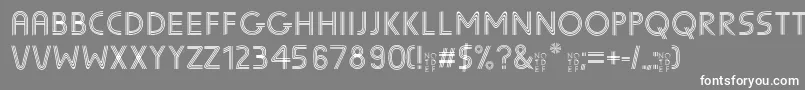 SunscreenTrilineequal Font – White Fonts on Gray Background