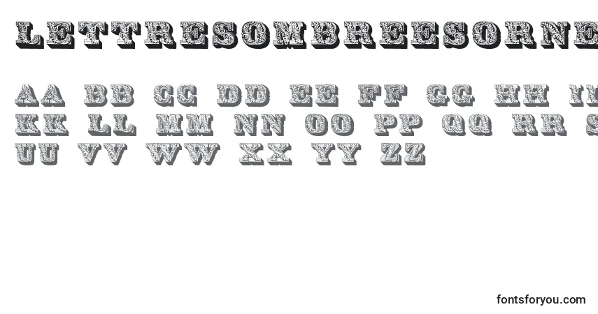 LettresOmbreesOrnees-fontti – aakkoset, numerot, erikoismerkit
