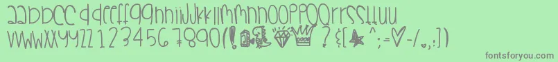 Champagnesippin Font – Gray Fonts on Green Background