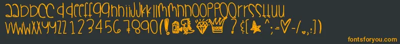 Champagnesippin Font – Orange Fonts on Black Background