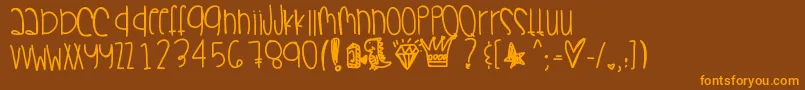 Champagnesippin Font – Orange Fonts on Brown Background