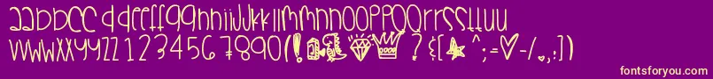 fuente Champagnesippin – Fuentes Amarillas Sobre Fondo Morado
