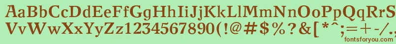 NewjournalcBold Font – Brown Fonts on Green Background